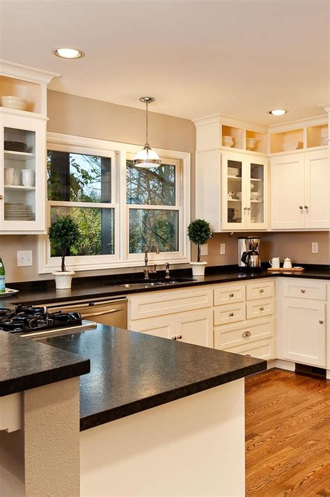 black white countertop cabinets